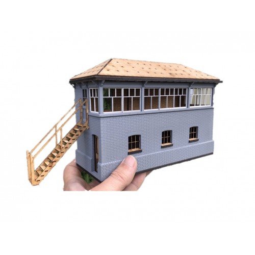 OXOS76R002 Oxford Structures 00 Gauge Model Railway GWR Signal Box Resin Boxed Entrega rápida